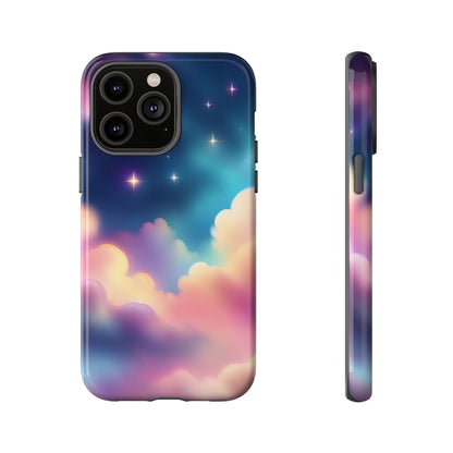 Funda retro para iPhone con diseño de noche estrellada