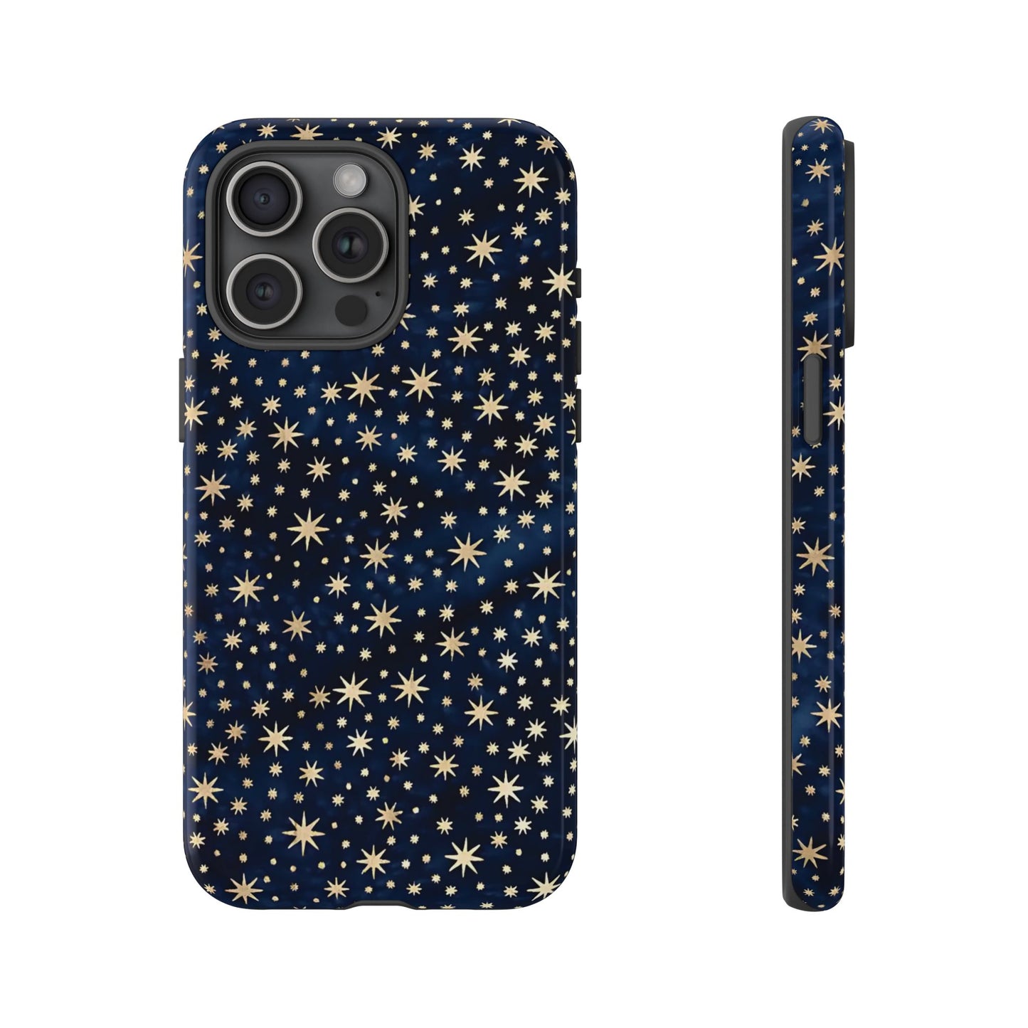 Estuche resistente para iPhone con cielo nocturno y estrellas azules