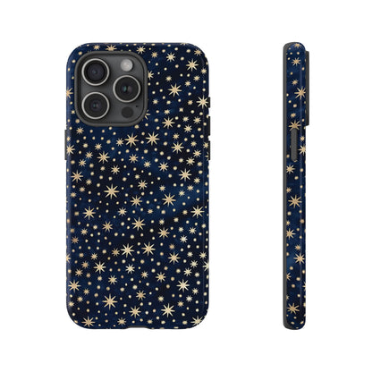 Coque rigide pour iPhone à motif ciel nocturne | ciel étoilé bleu