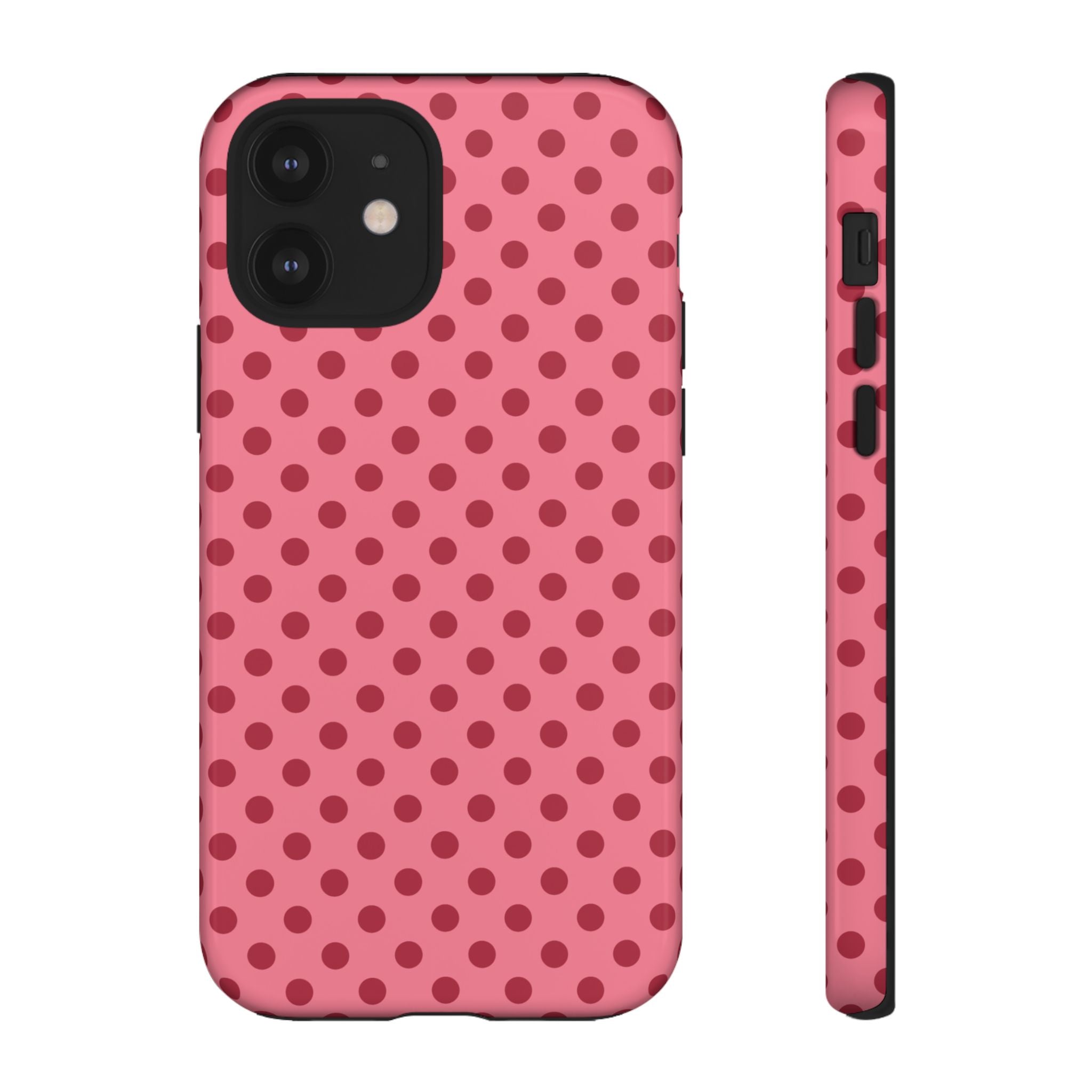 Berry Kiss Polka Dot iPhone Case