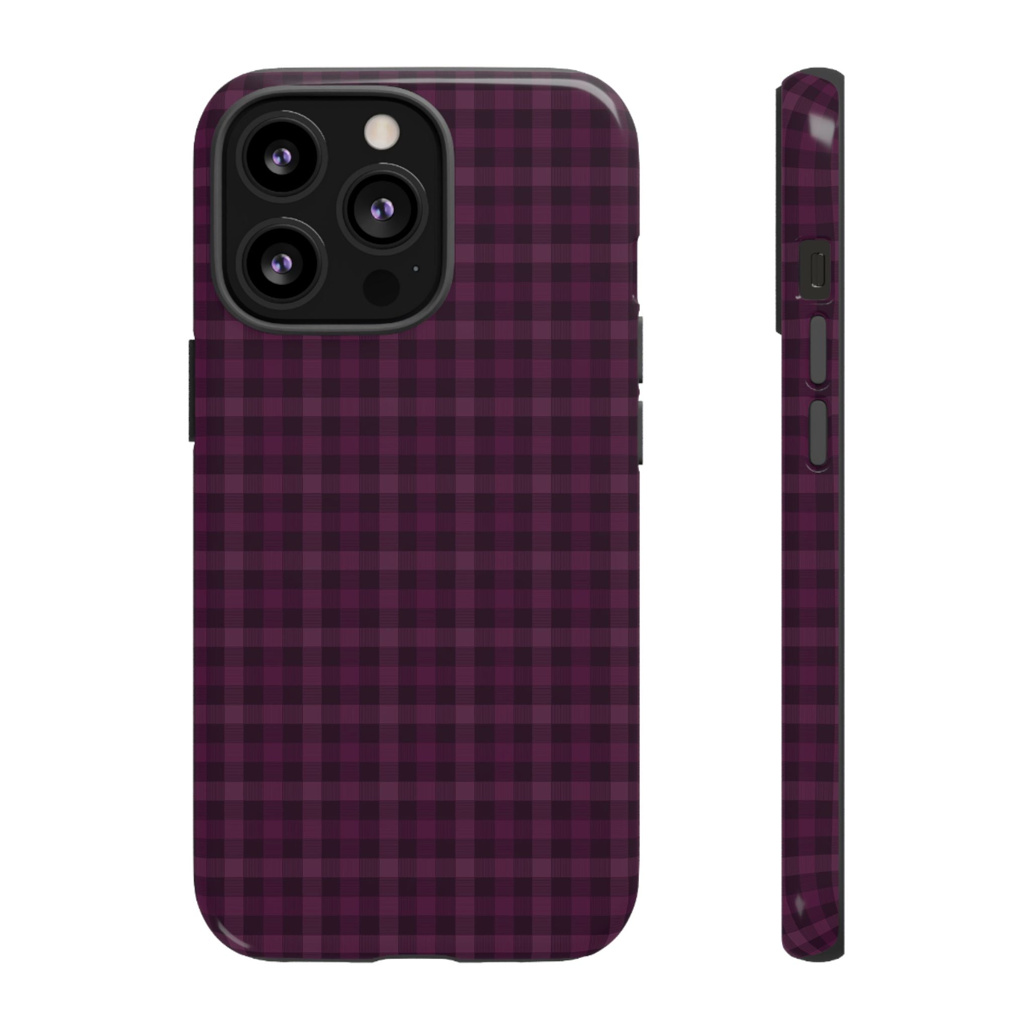 Plum Crush | Purple Plaid iPhone Case