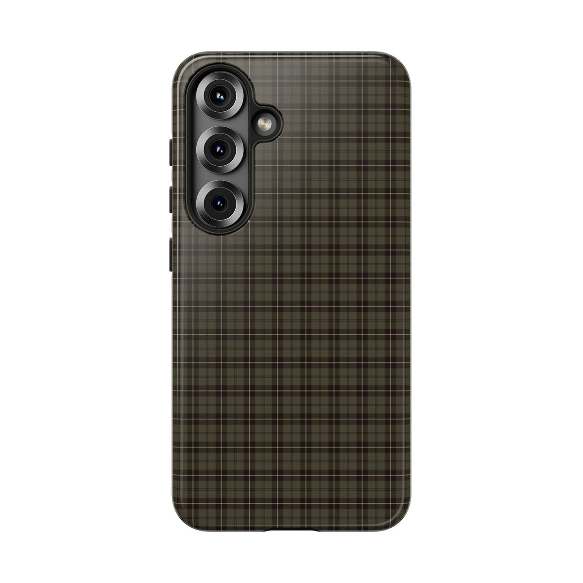 Highland Plaid | Olive Green Tartan Galaxy Case