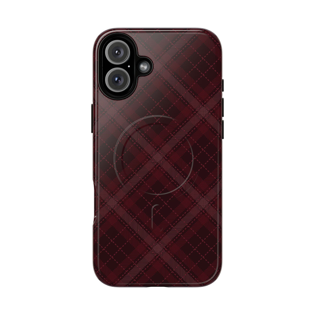 Trendsetter | Burgundy Plaid MagSafe Case