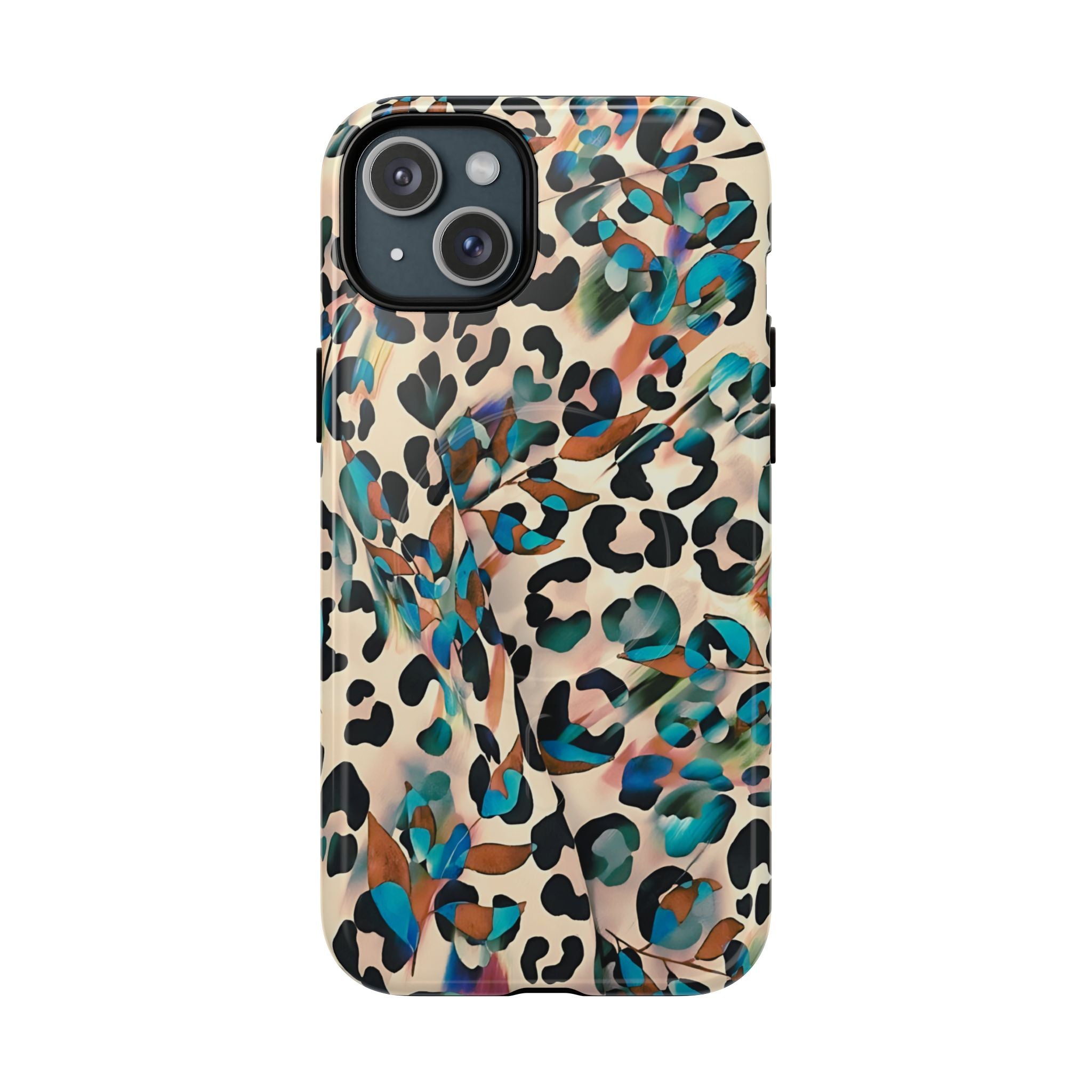 Funda MagSafe con estampado animal artístico y leopardo de ensueño