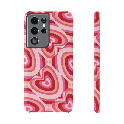 Hearts Squared | Pink Retro Heart Case