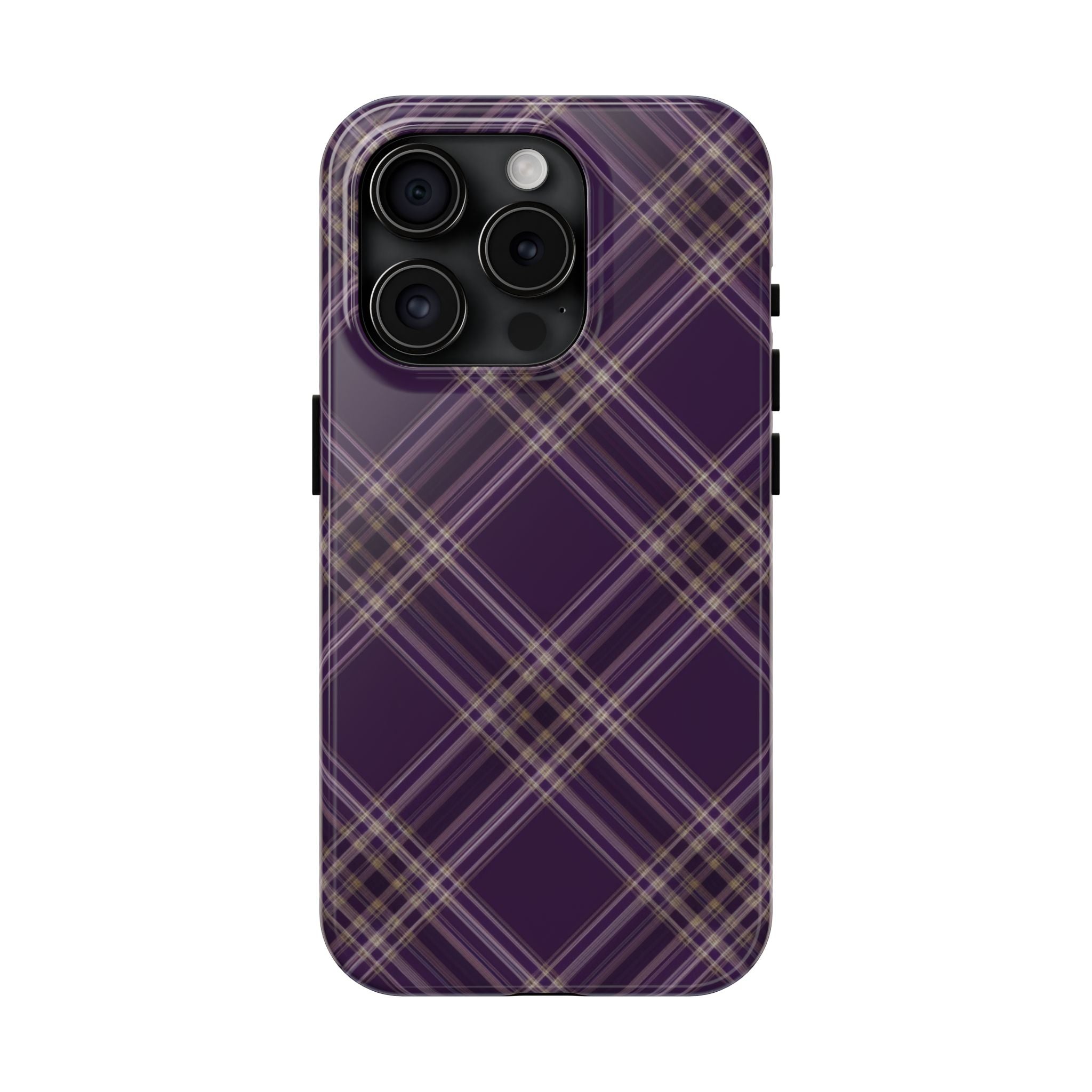 Plaid Prune | Coque iPhone Rétro