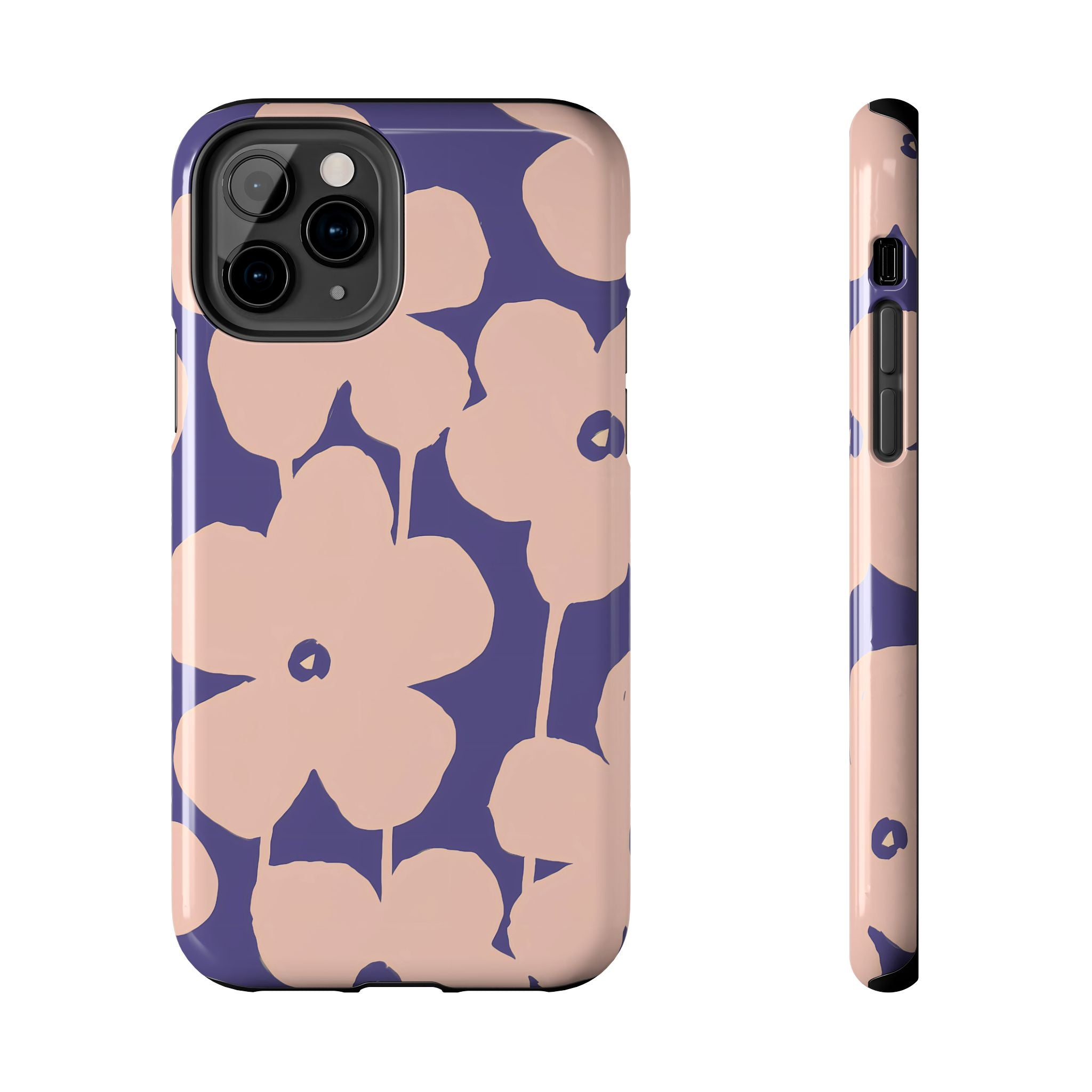 Blooms | Funda para iPhone con estampado floral morado