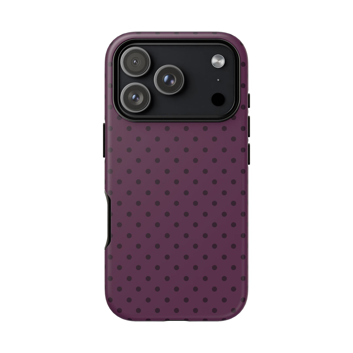 Plum Mood | Polka Dot iPhone Case