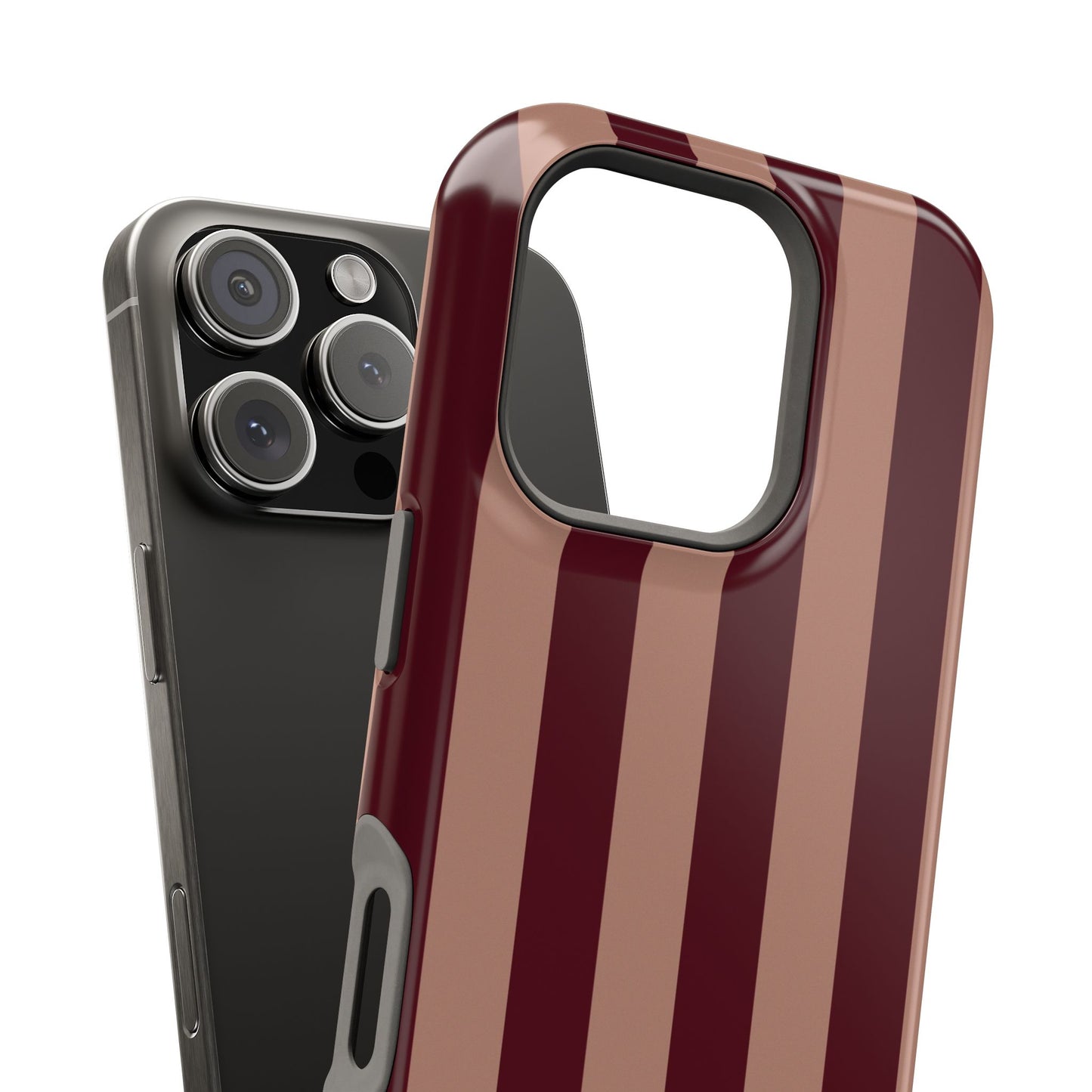 Tribeca | Burgundy Striped iPhone Case