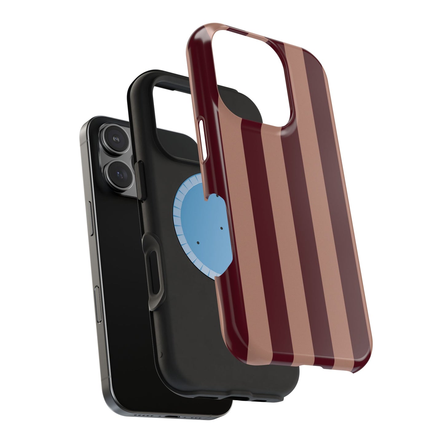 Tribeca | Burgundy Striped iPhone Case