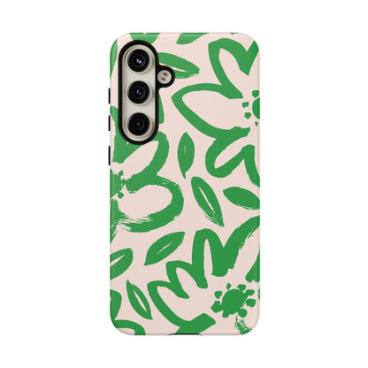 Happy | Green Modern Floral Case