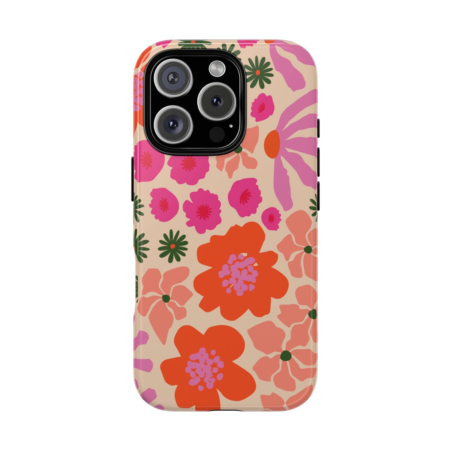 Funda para iPhone con diseño floral y flores en plena floración