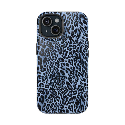 Into the Blue | Blue Leopard Print iPhone Case