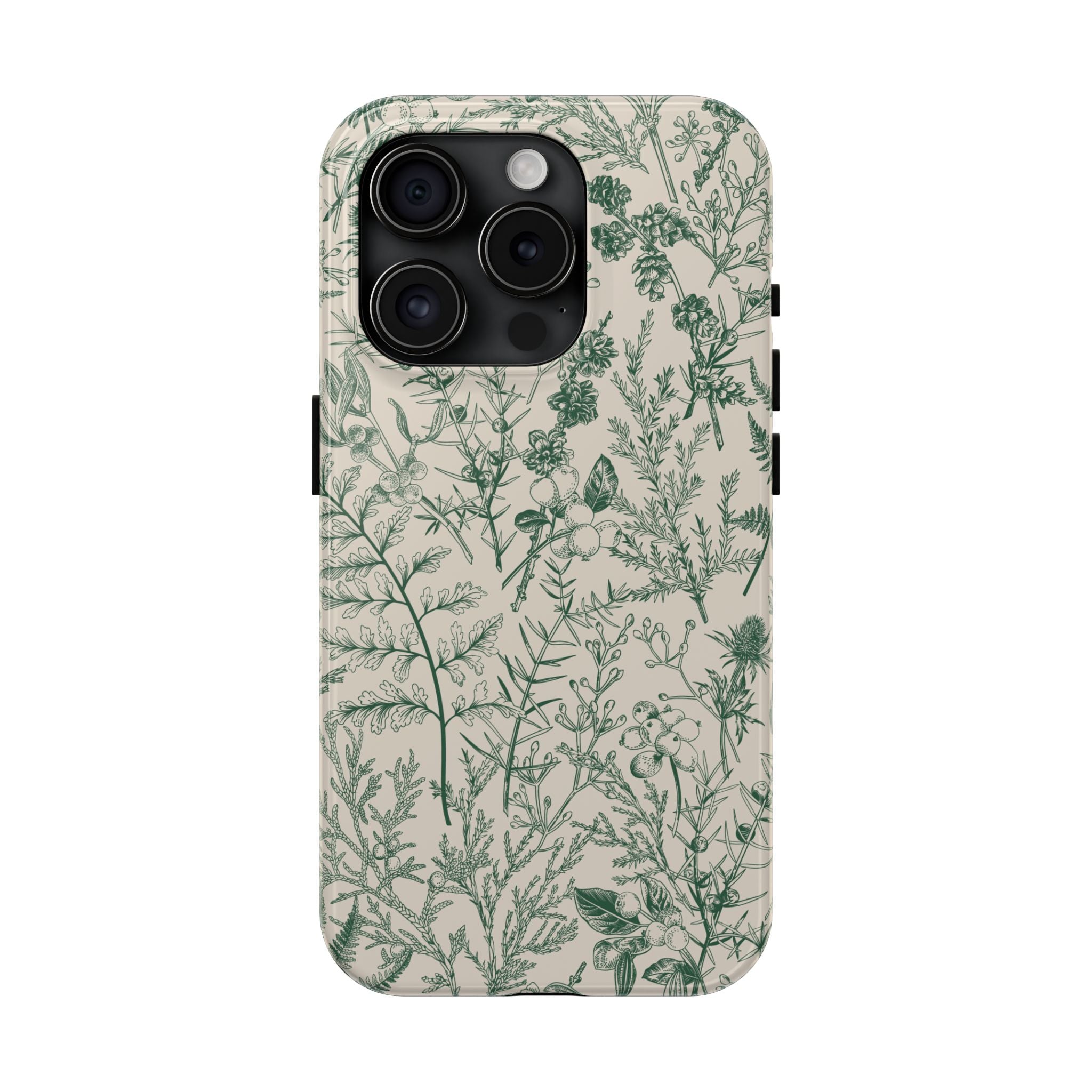 Sage Botanical Floral iPhone Case