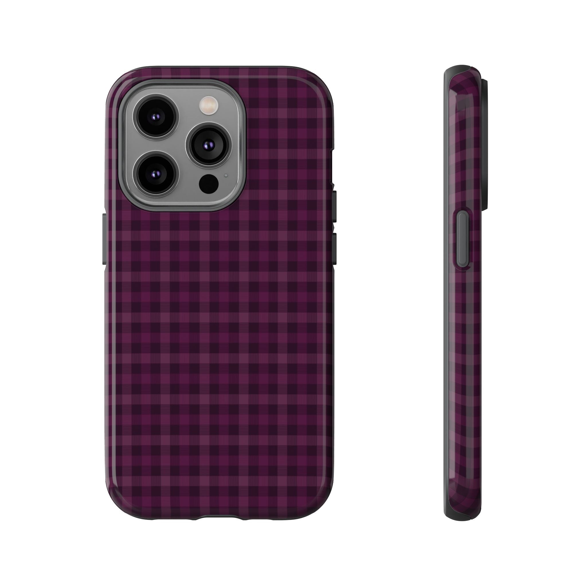 Plum Crush | Purple Plaid iPhone Case