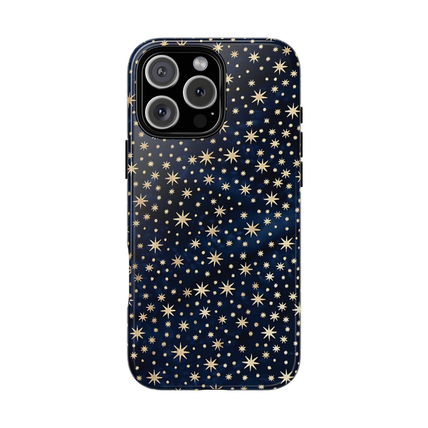 Estuche resistente para iPhone con cielo nocturno y estrellas azules