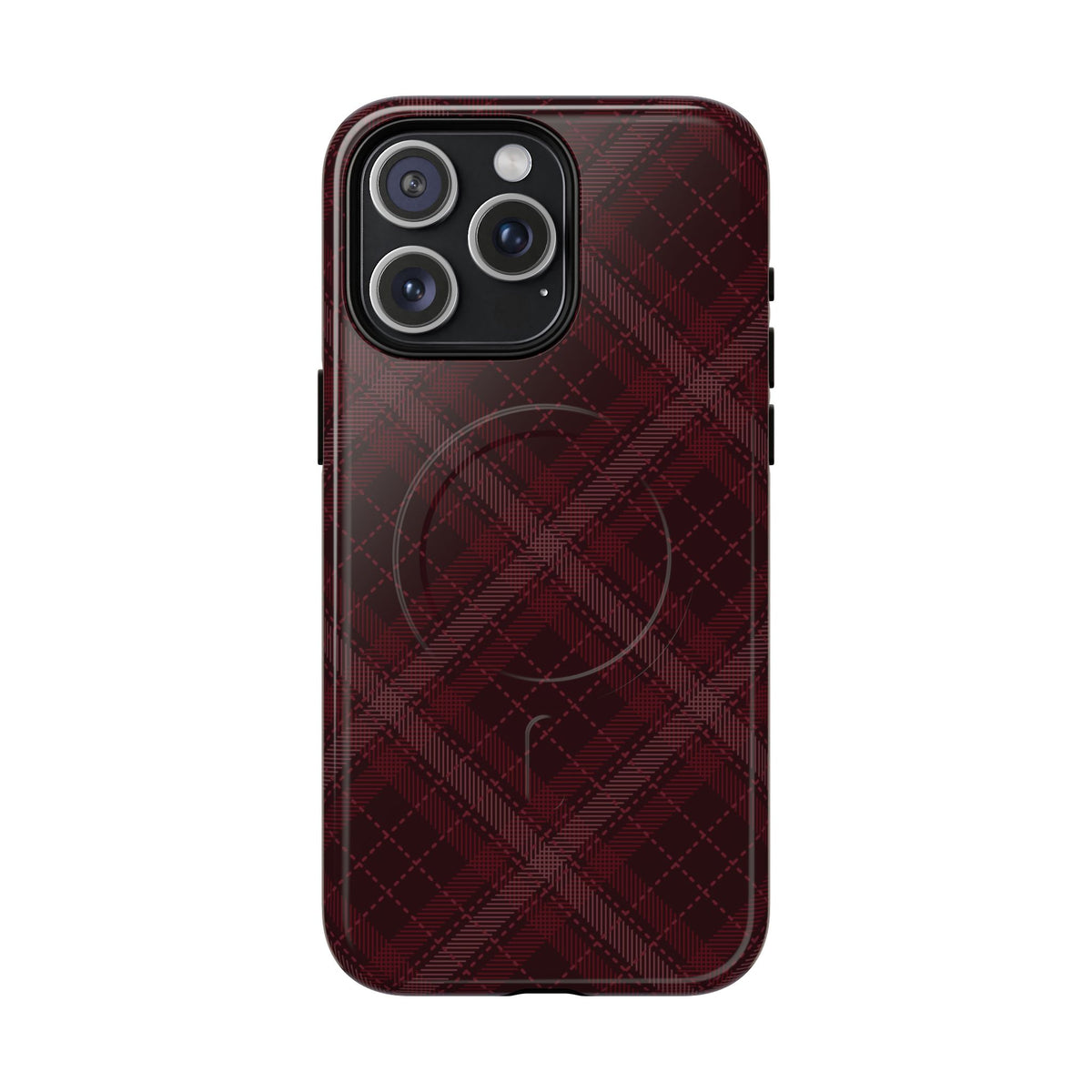 Trendsetter | Burgundy Plaid MagSafe Case