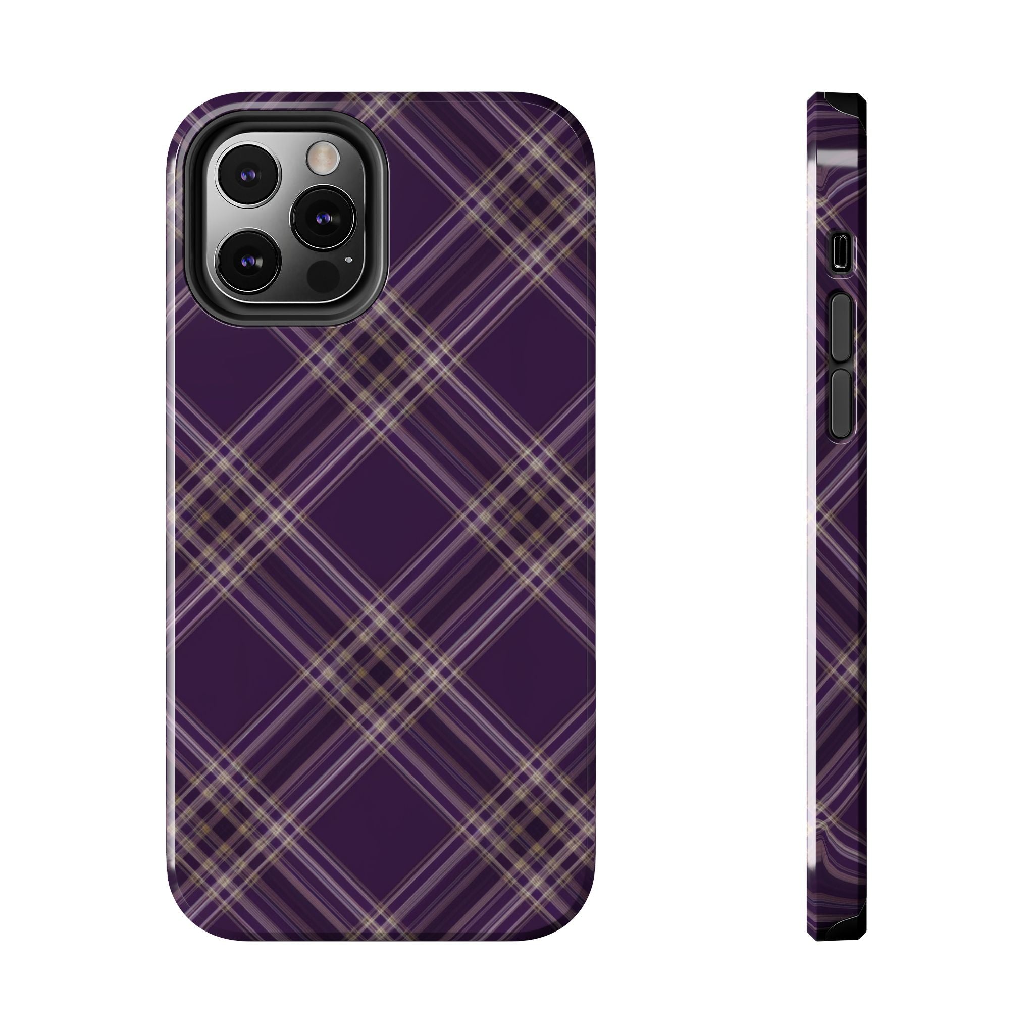 Plaid Prune | Coque iPhone Rétro