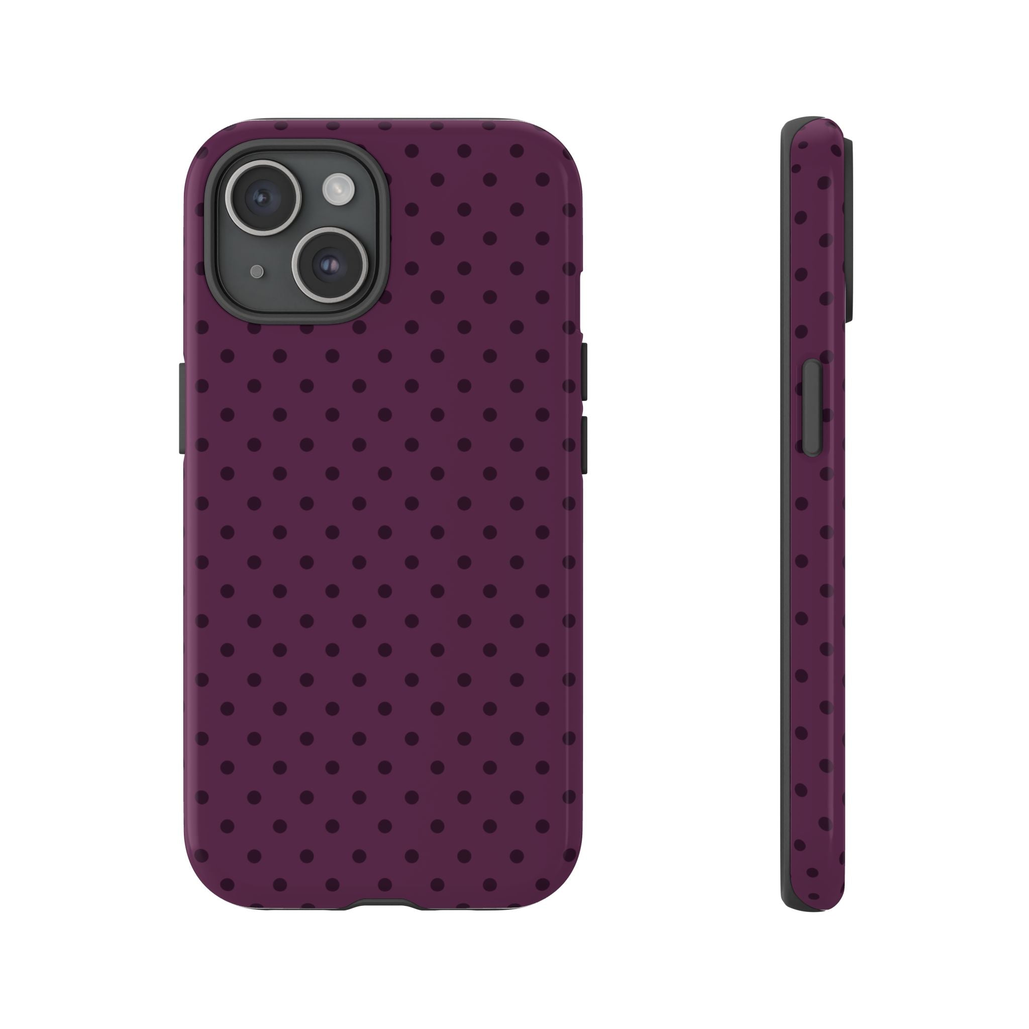 Plum Mood | Polka Dot iPhone Case