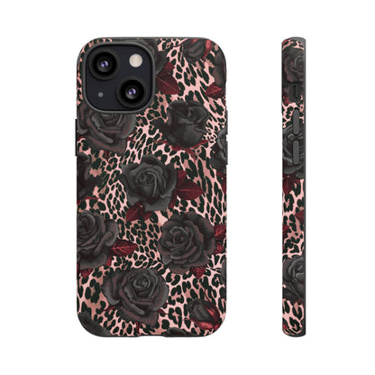 Midnight Rose | Pink Leopard Floral Case