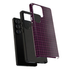 Plum Crush | Purple Plaid Galaxy Case
