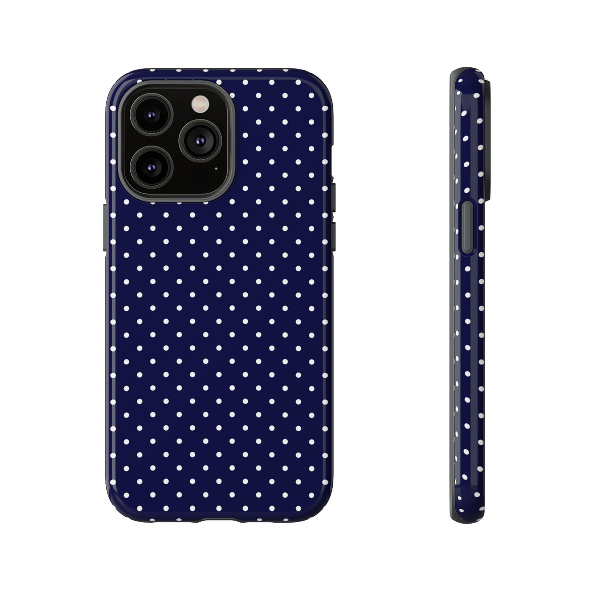 Dotty Chic | Navy Polka Dot iPhone Case