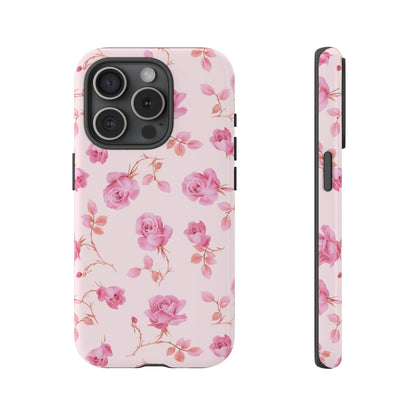 Coque iPhone à motif floral rose | Coquette