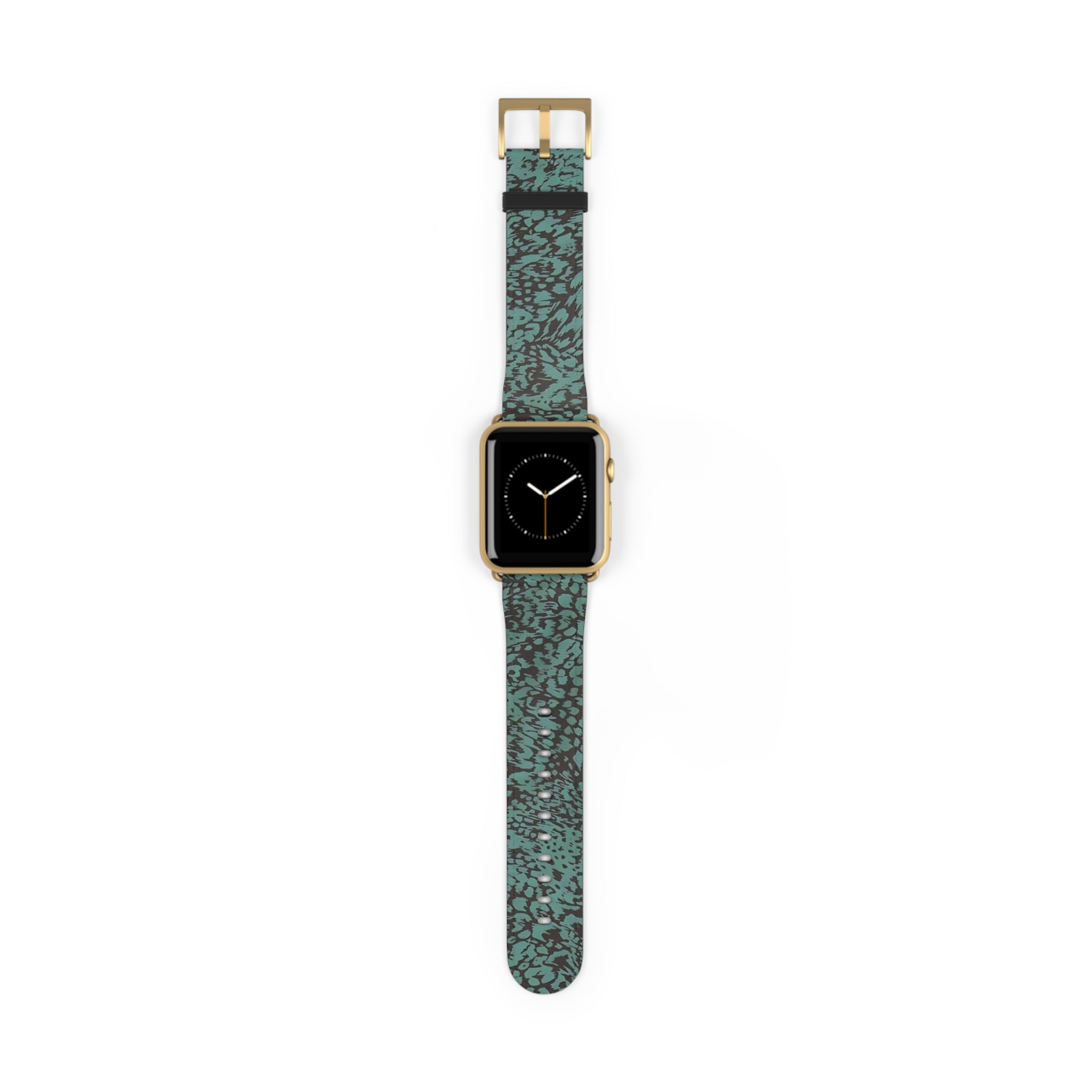 Blue Leopard Print Apple Watch Band