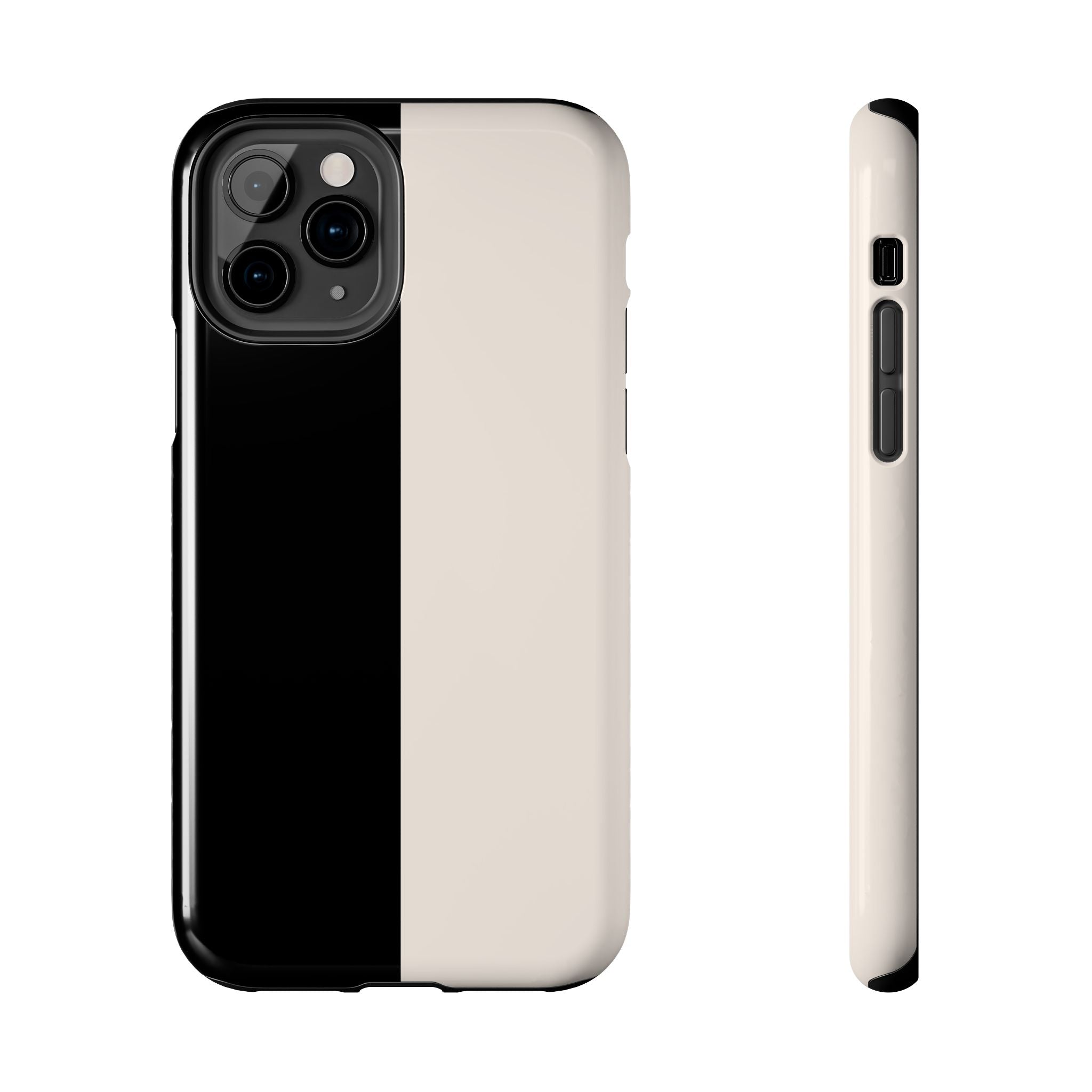 Split Decision Black & White iPhone Case