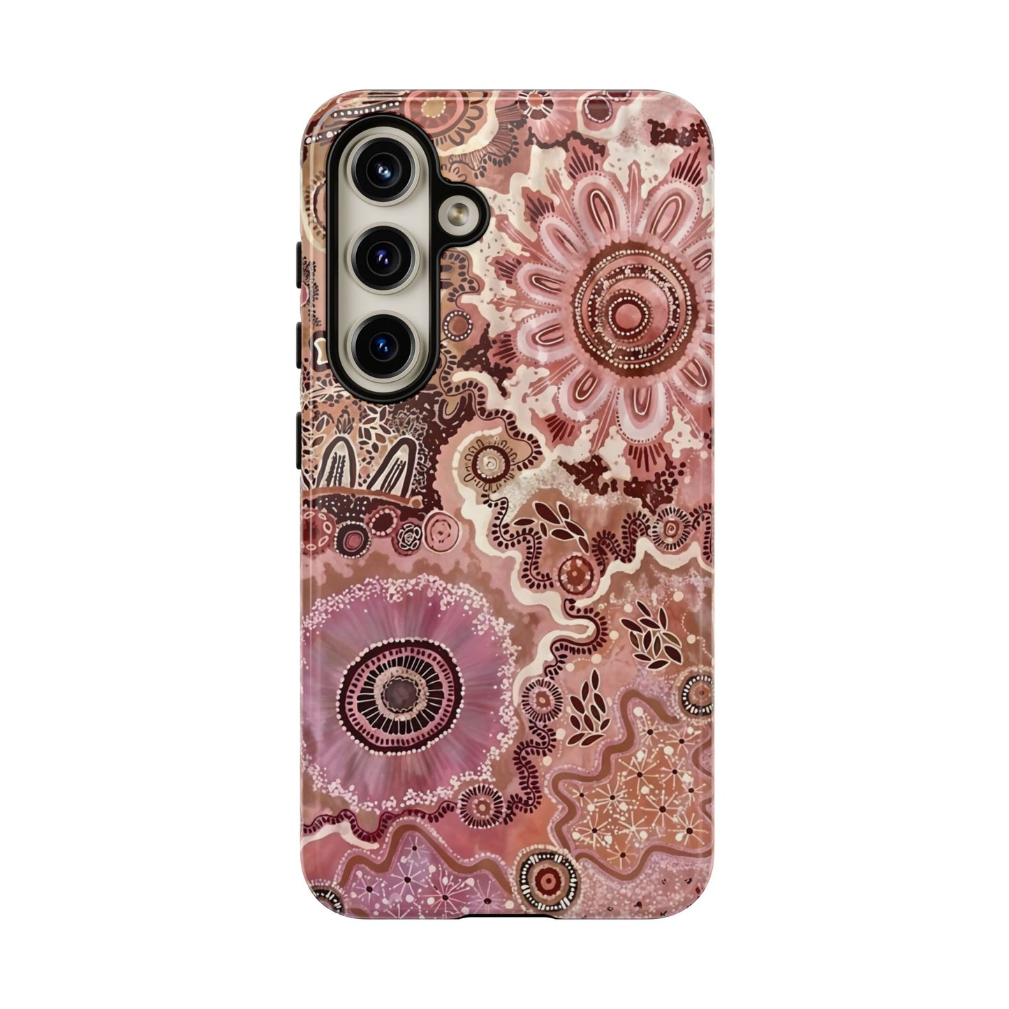 Étui Galaxy à motif floral artistique et éclectique