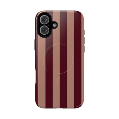 Tribeca | Burgundy Stripe MagSafe Case