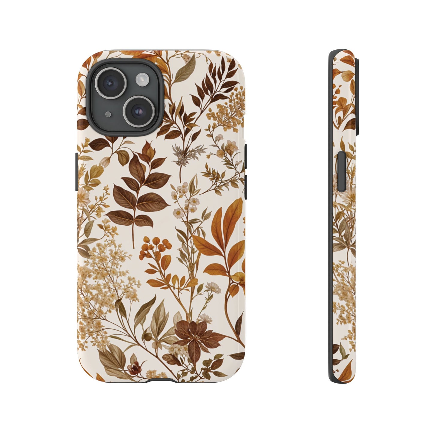 Funda para iPhone con motivos florales y botánicos otoñales