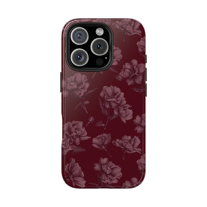 Femme Fatale | Coque iPhone à motif floral foncé