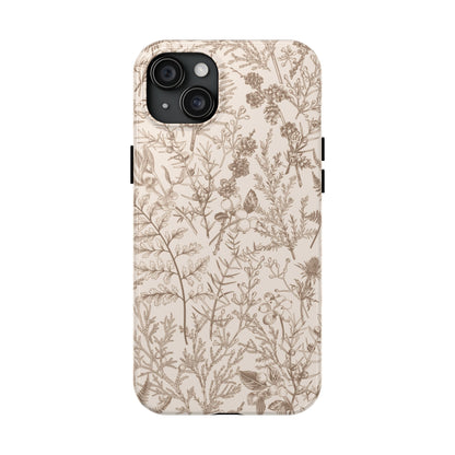 Coque iPhone Beige Botanical | Floral