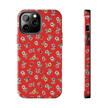 Tiny Blooms | Red Floral iPhone Case