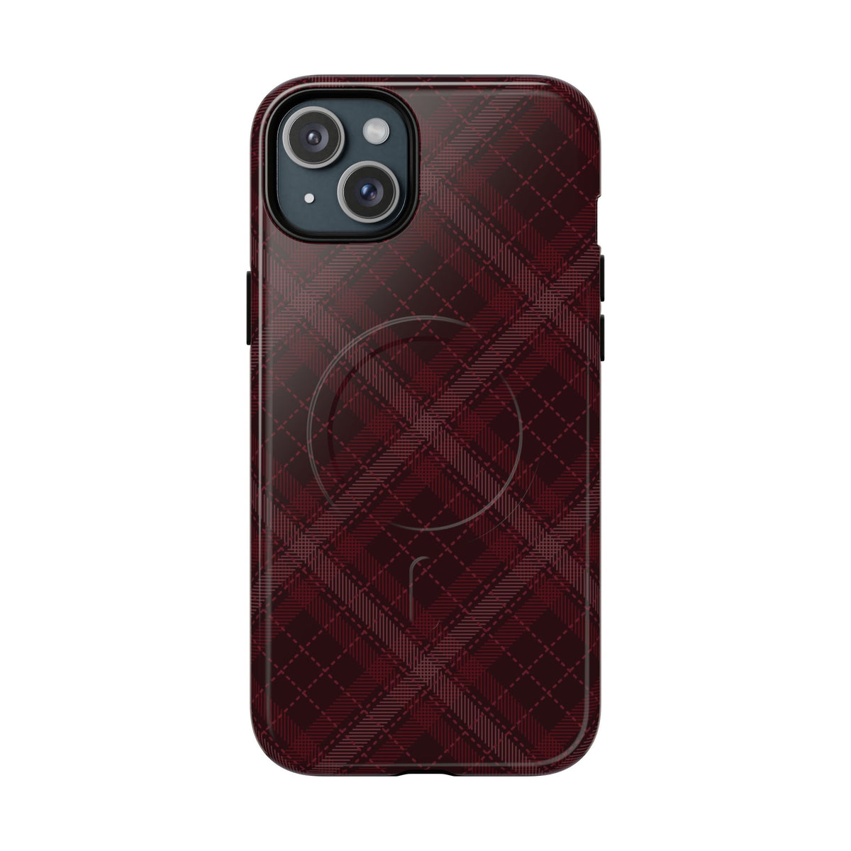 Trendsetter | Burgundy Plaid MagSafe Case