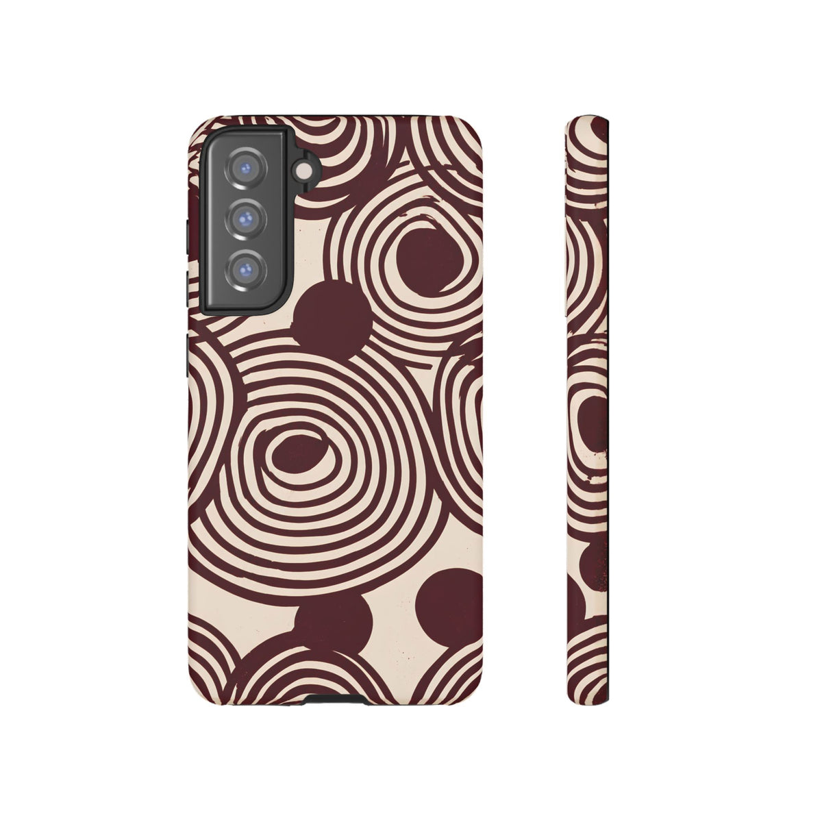 Retrograde | Burgundy Retro Geometric Galaxy Case