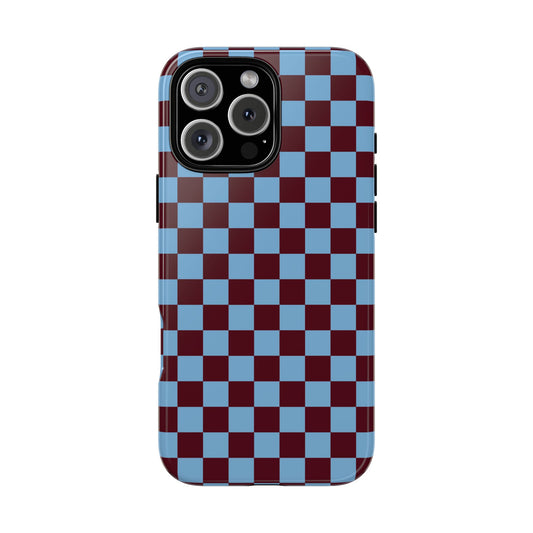 Desprotegido | Funda para iPhone con diseño de tablero de ajedrez retro