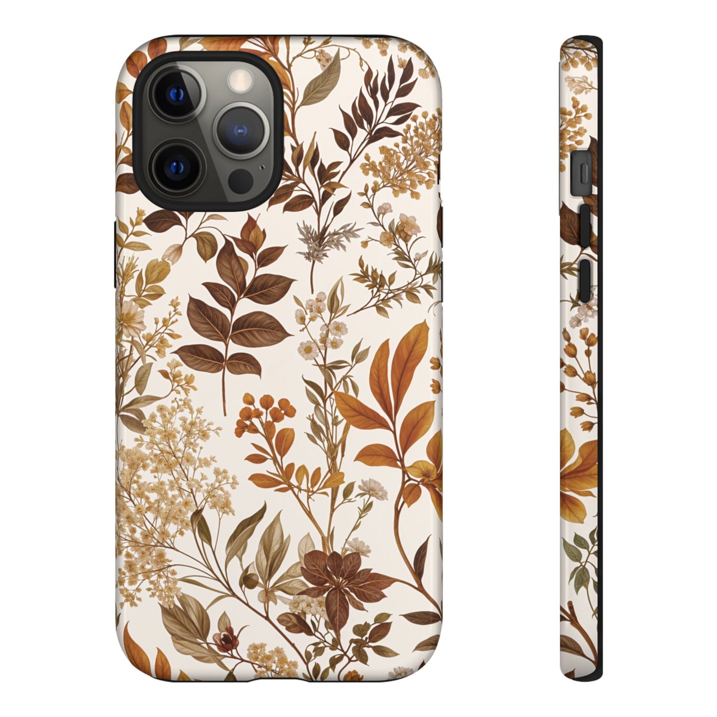 Funda para iPhone con motivos florales y botánicos otoñales