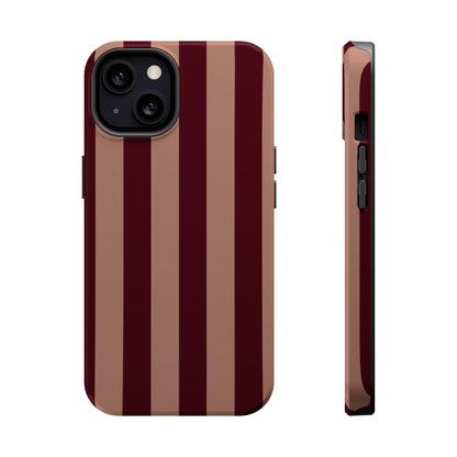 Tribeca | Burgundy Striped iPhone Case