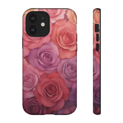 Coque iPhone à motif floral | Roses dégradées