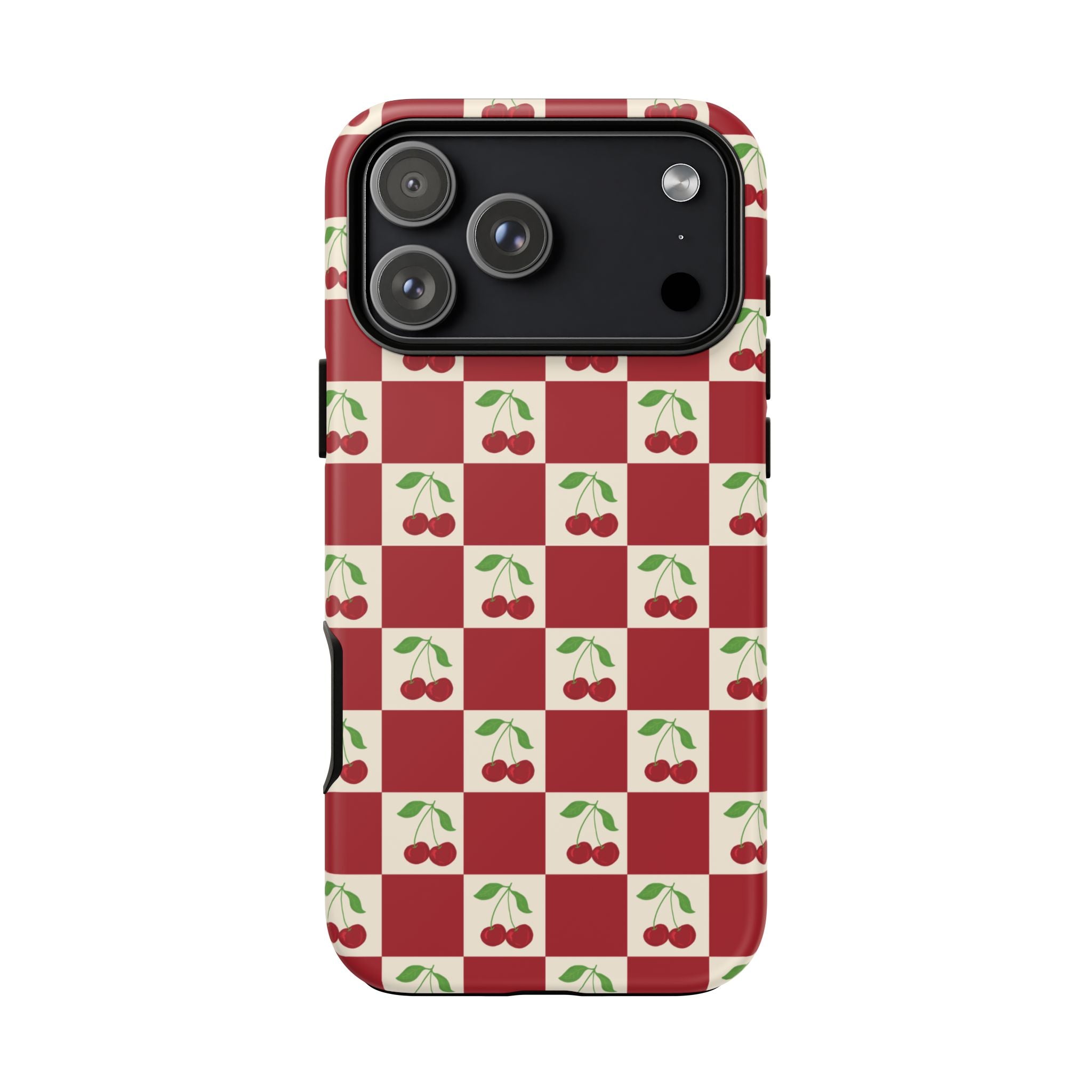 Cherry Check Phone Case