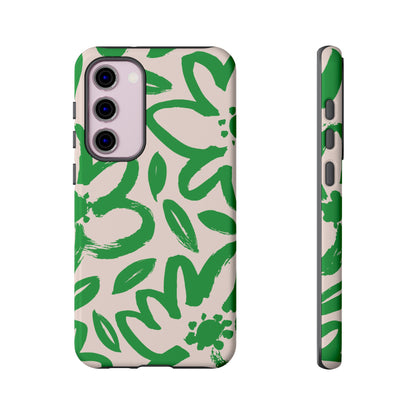 Happy | Green Modern Floral Case