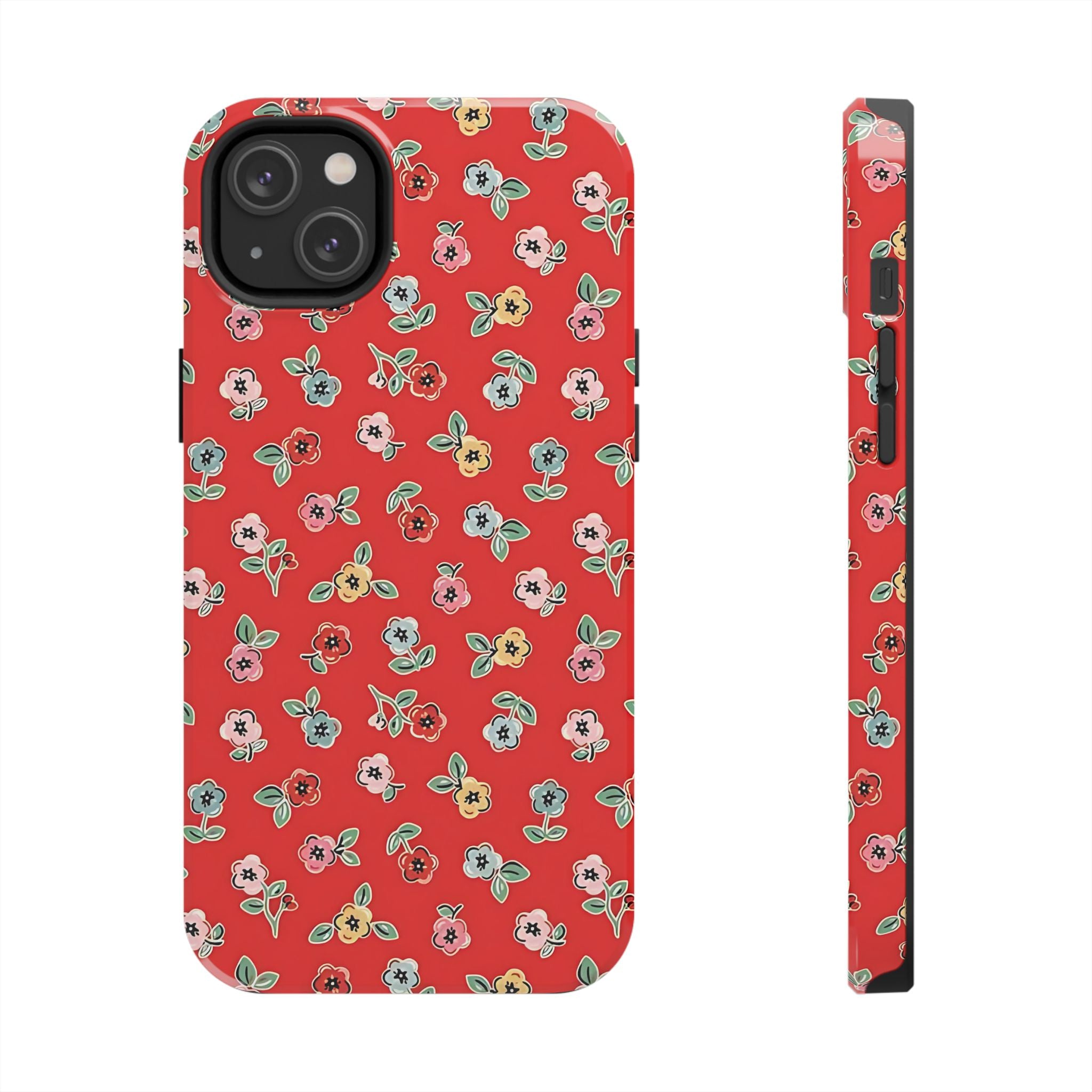 Funda para iPhone con diseño floral rojo Tiny Blooms