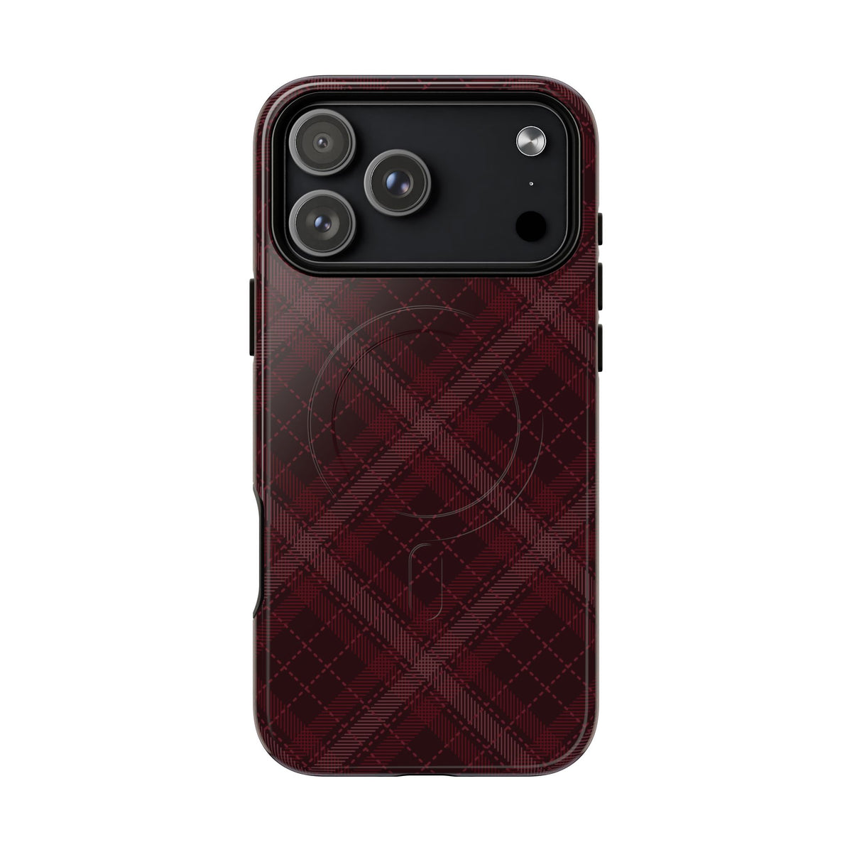 Trendsetter | Burgundy Plaid MagSafe Case