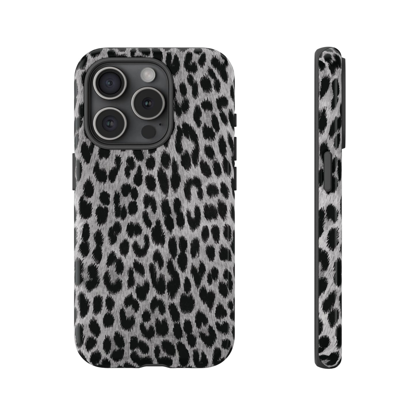 Trendsetter | Gray Leopard Print iPhone Case