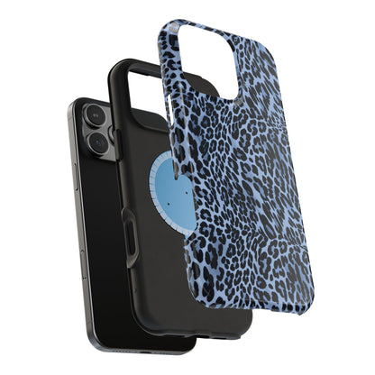 Into the Blue | Blue Leopard Print iPhone Case