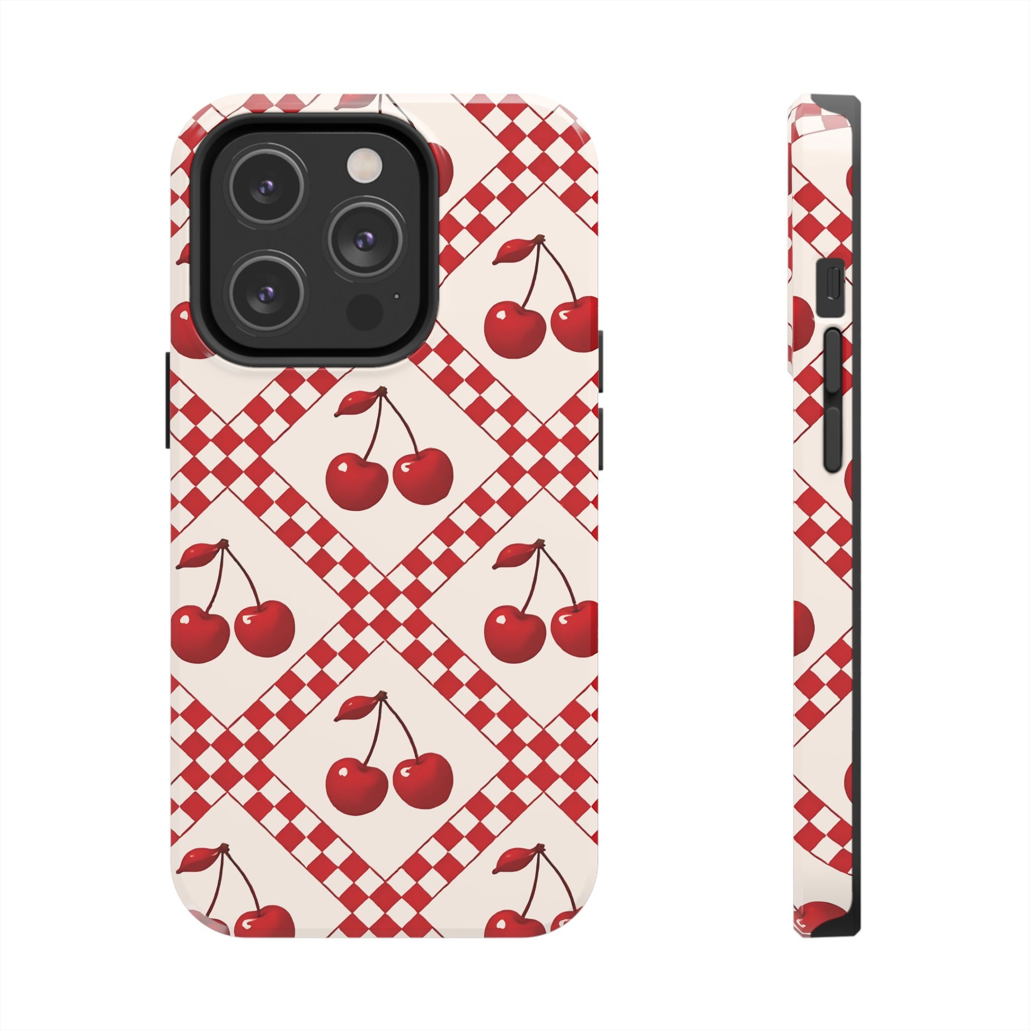 Cherry Check iPhone Case