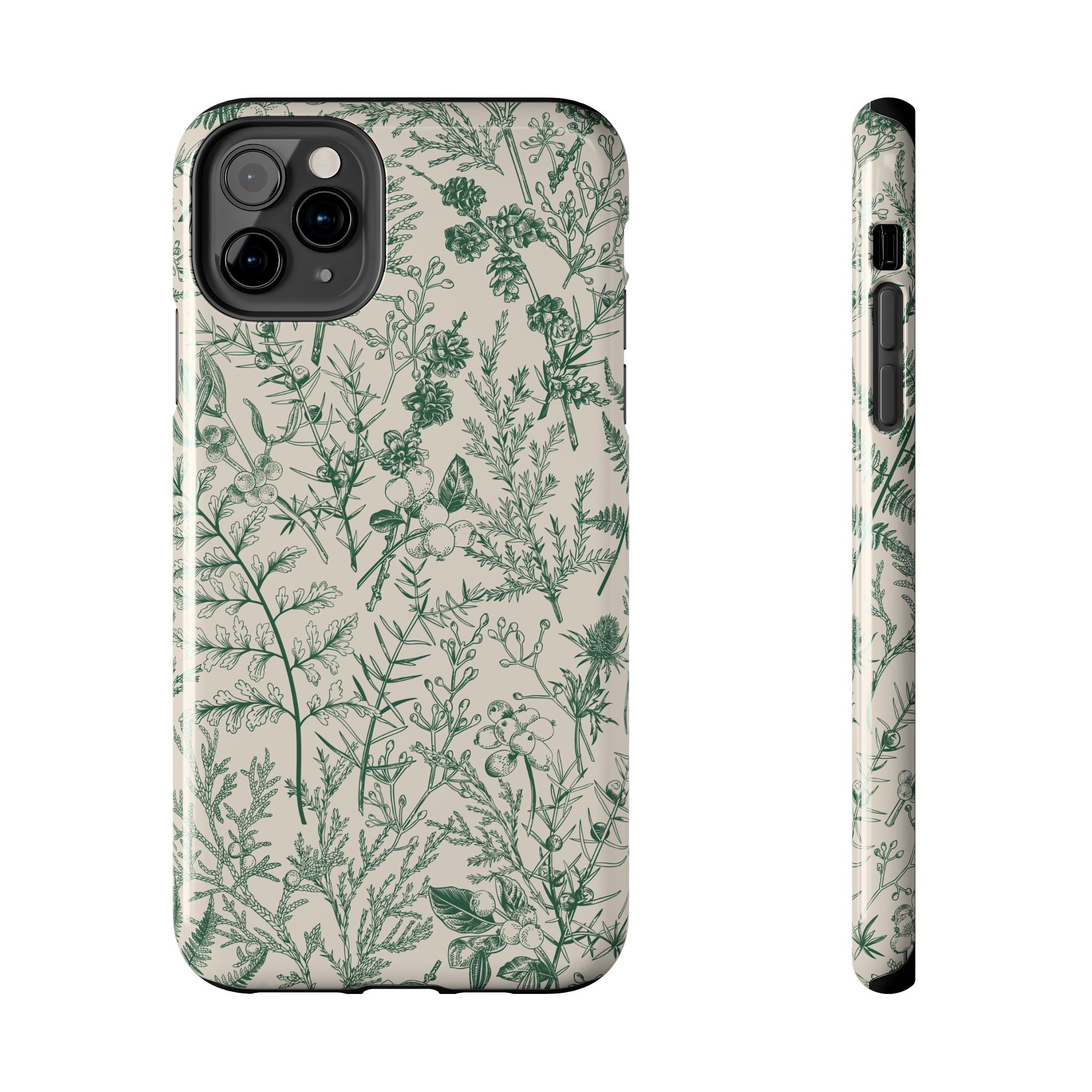 Sage Botanical Floral iPhone Case