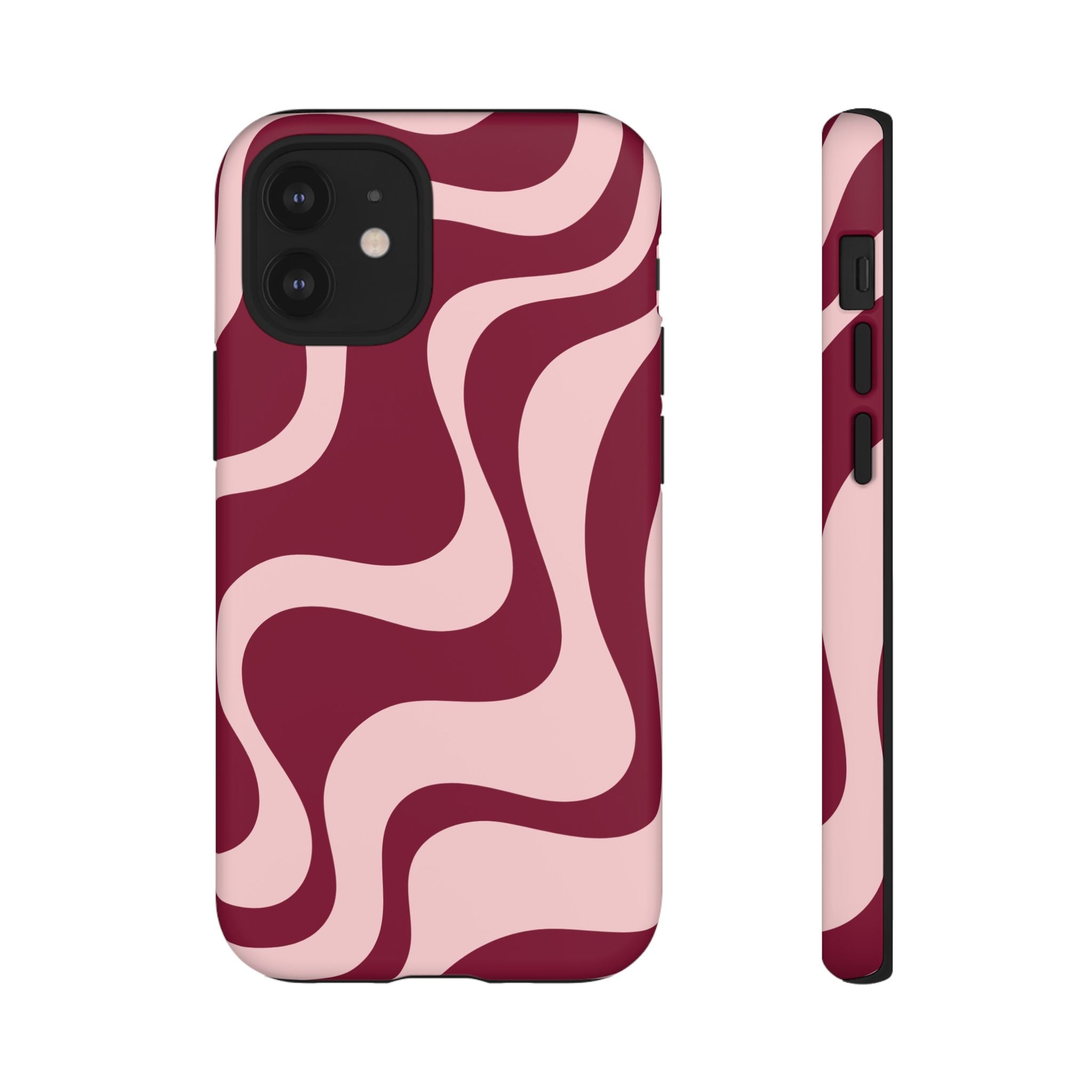 Burgundy Waves | iPhone Case